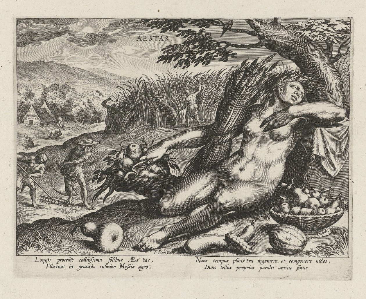 Zomer. De vier seizoenen (series title) door Johann Sadeler (I)