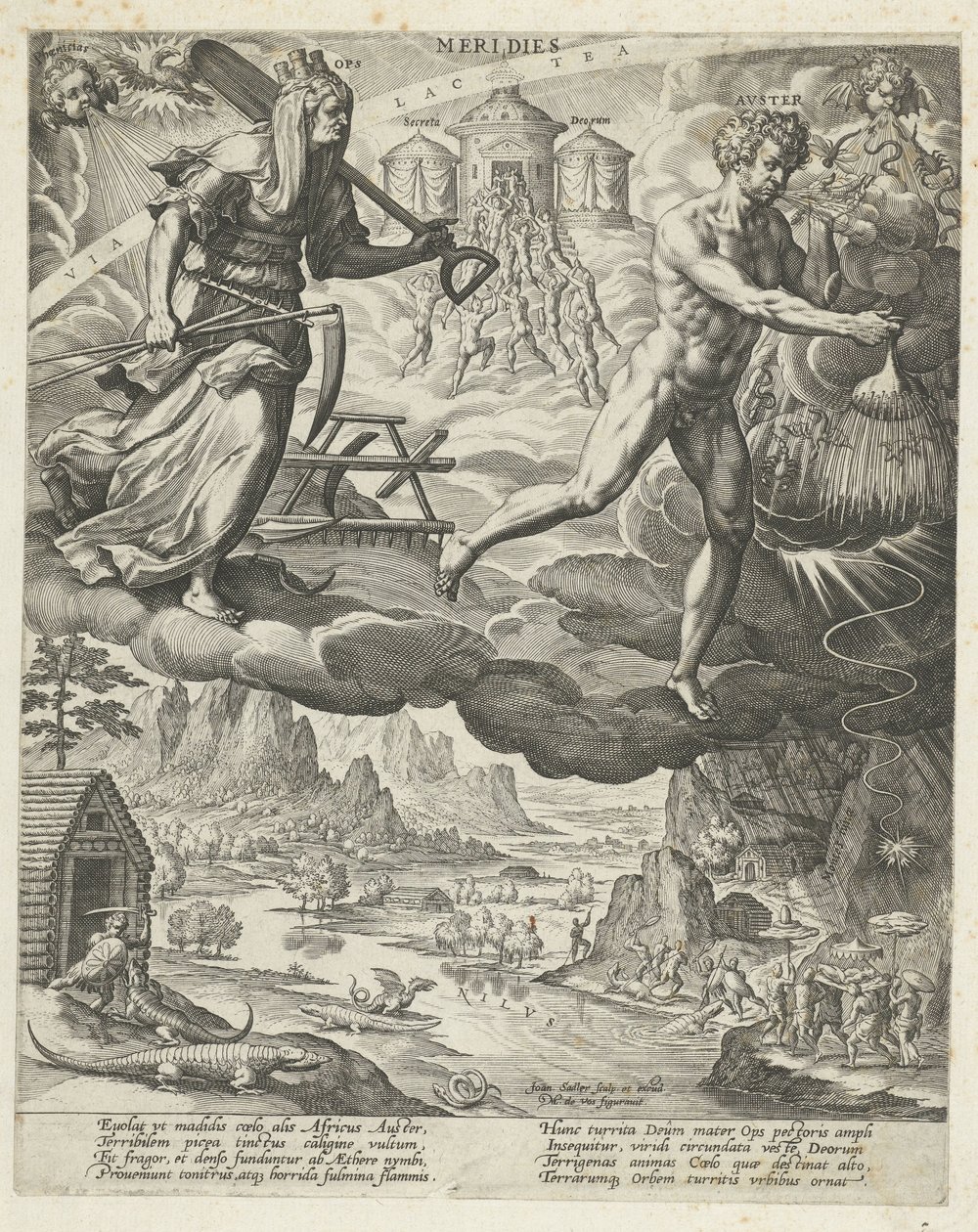 Zuidenwind door Johann Sadeler (I)