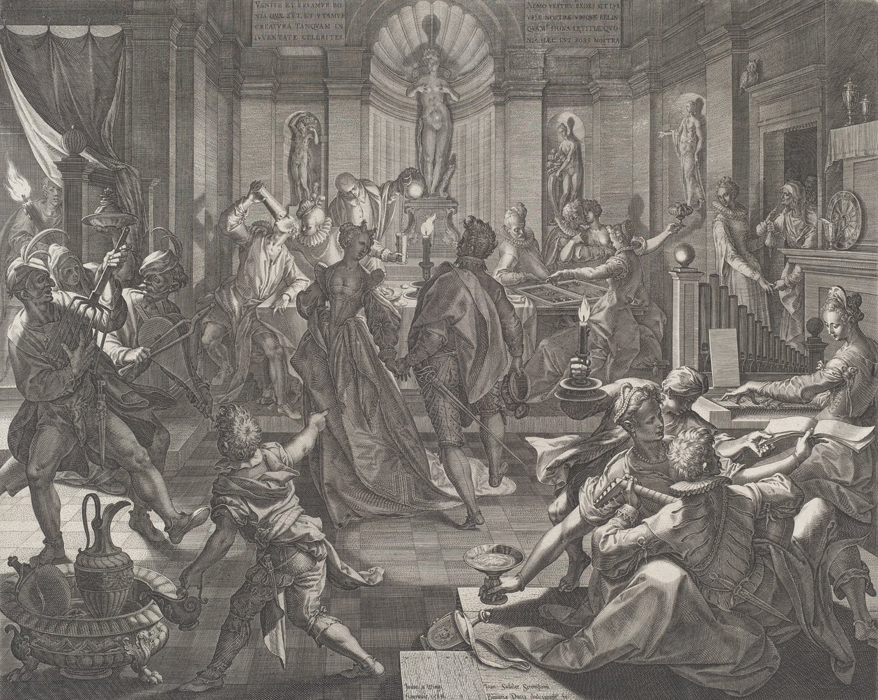 Een Plezierhuis, 1588 door Johann Sadeler I