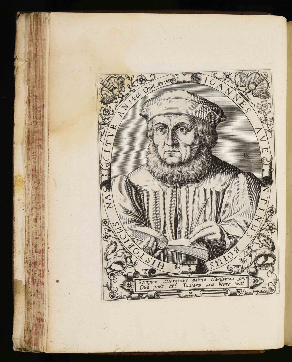 Johannes Aventinus historicus door Johann Theodor de Bry