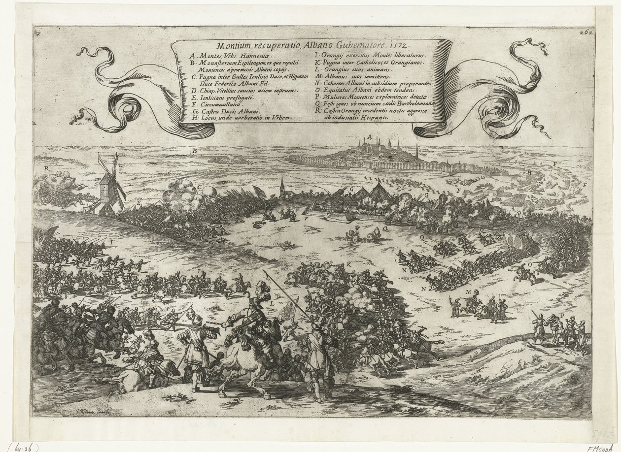 Alva belegert Bergen in Henegouwen, 1572 door Johann Wilhelm Baur