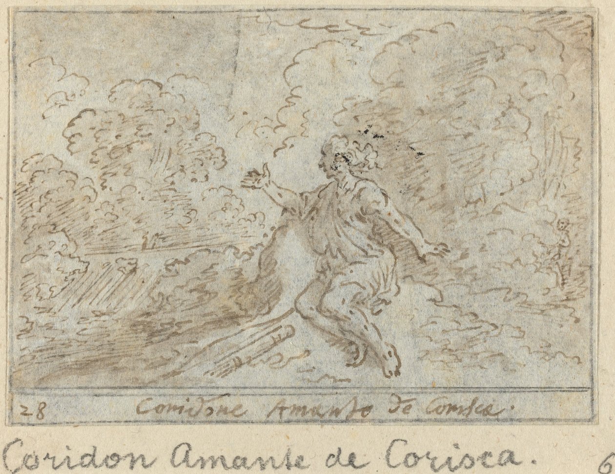 Coridone, Minnaar van Corisca, 1640 door Johann Wilhelm Baur