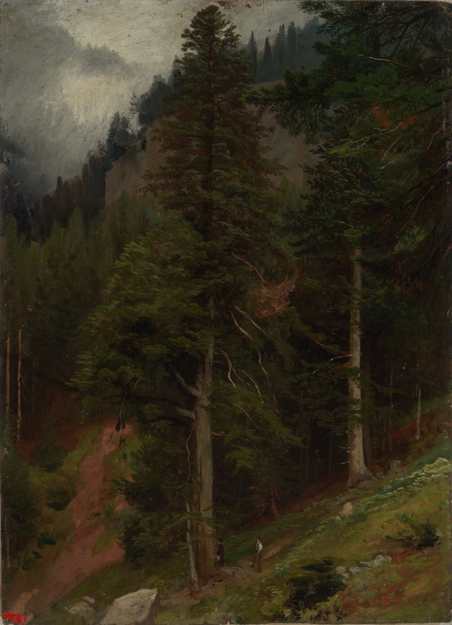 Helling in het dennenbos door Johann Wilhelm Schirmer