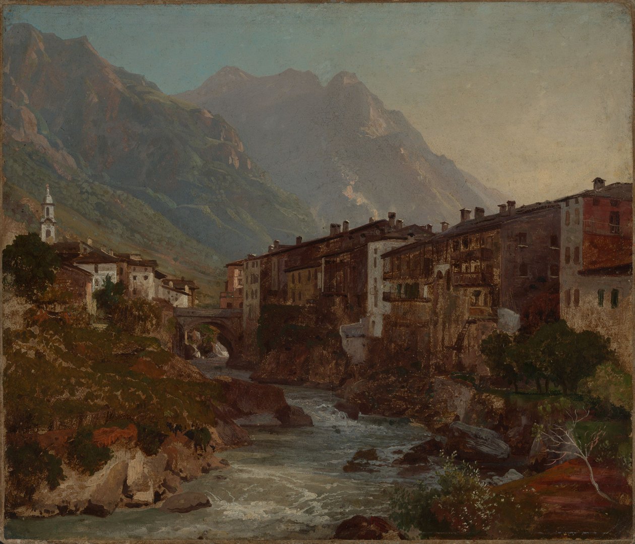 Gezicht op Chiavenna door Johann Wilhelm Schirmer