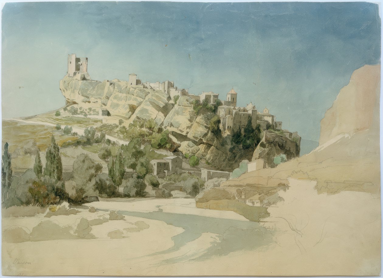 Uitzicht op Vaison-la-Romaine door Johann Wilhelm Schirmer