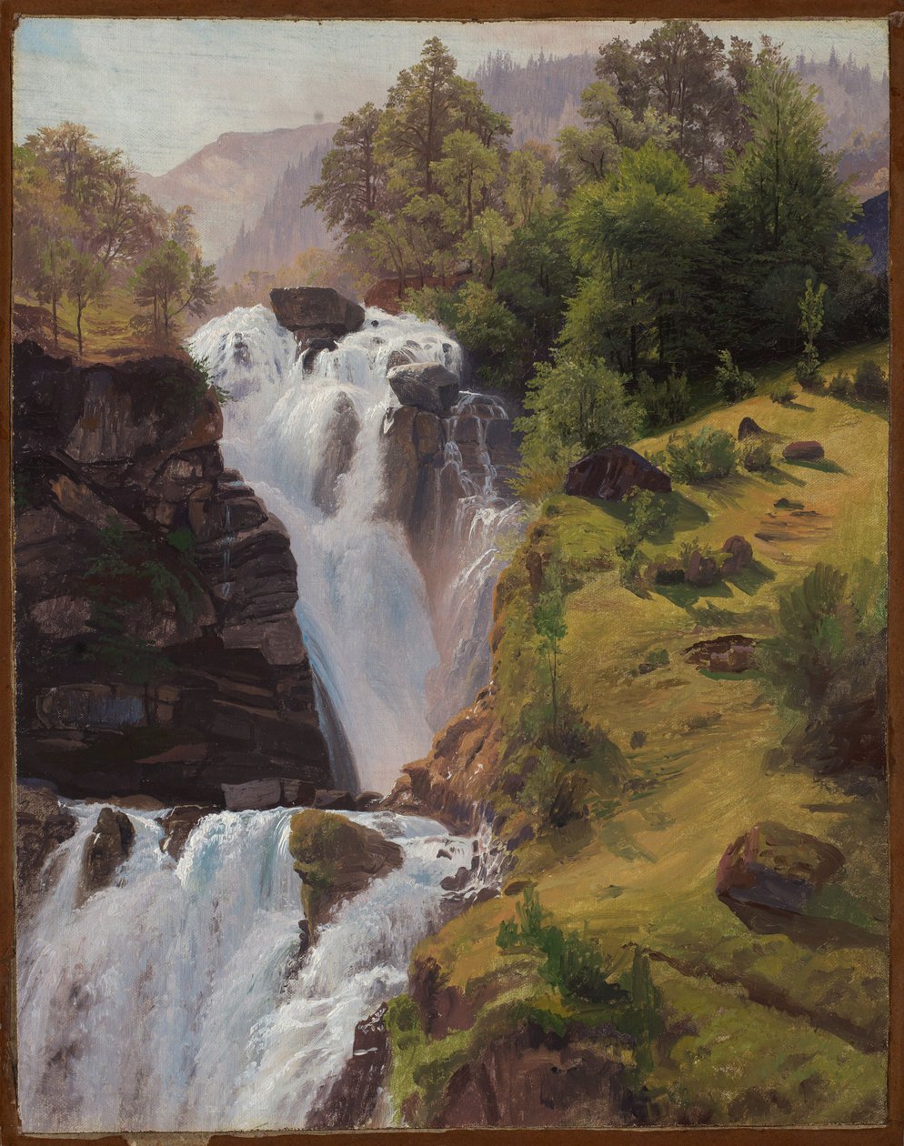 De Reichenbachwaterval bij Meiringen door Johann Wilhelm Schirmer
