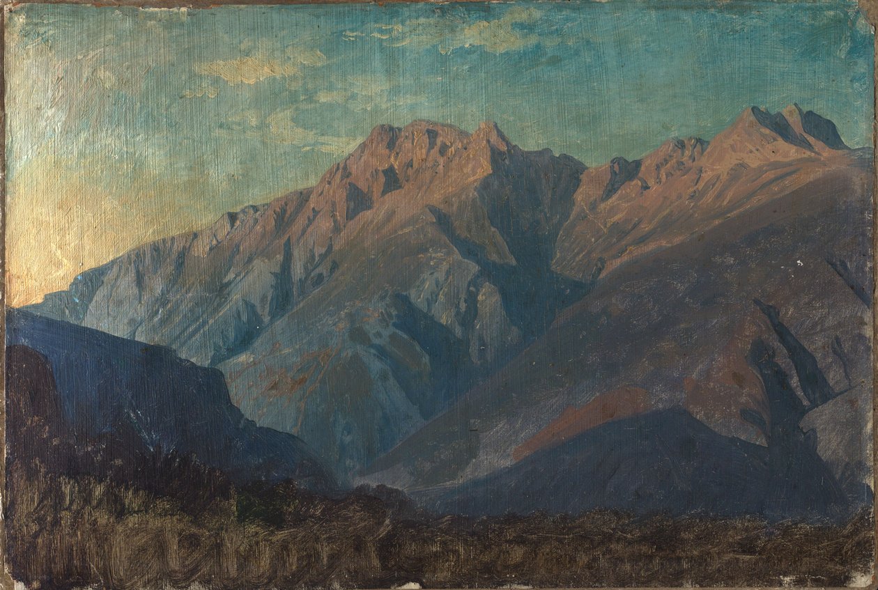 Rotsmassief (waarschijnlijk) in Graubünden door Johann Wilhelm Schirmer
