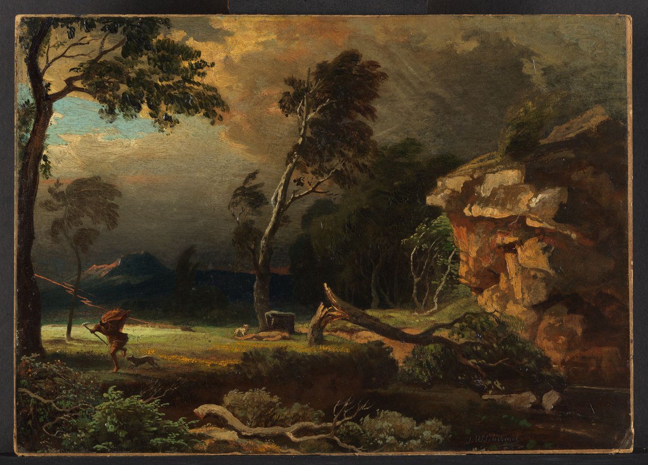 Kaïns vlucht door Johann Wilhelm Schirmer