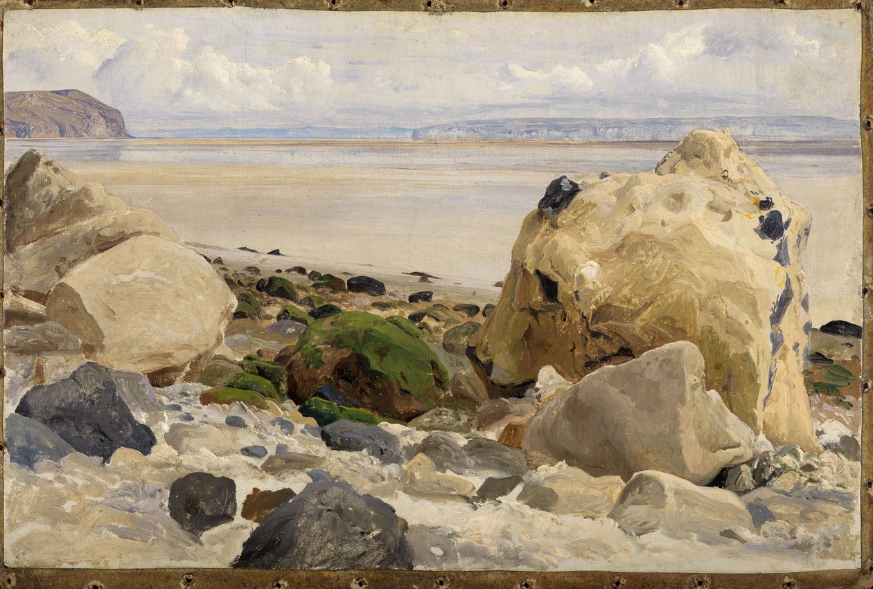 Rotsachtig strand door Johann Wilhelm Schirmer