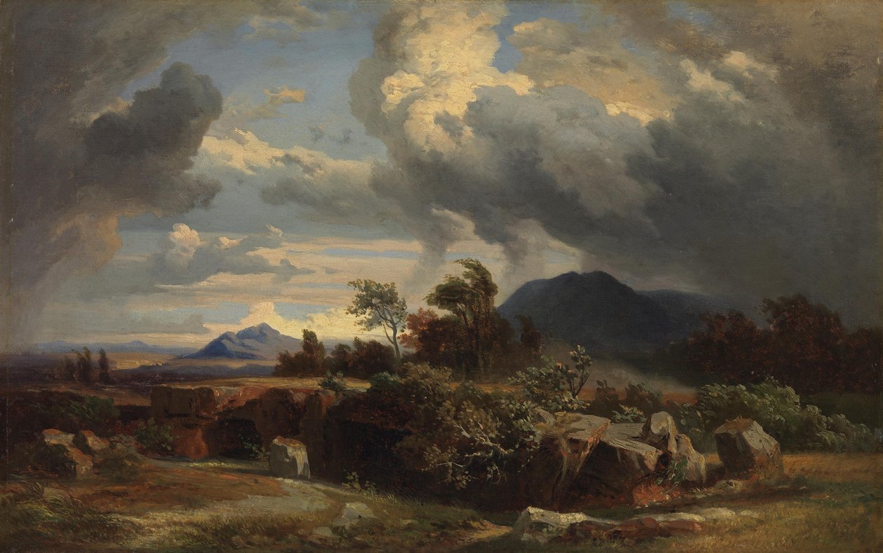 Stormachtige avond door Johann Wilhelm Schirmer