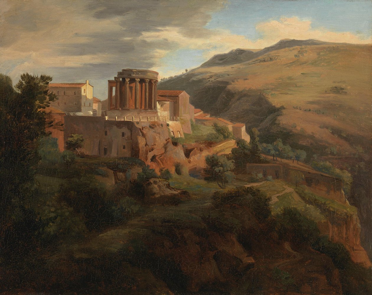 Tivoli met de tempel van Vesta door Johann Wilhelm Schirmer