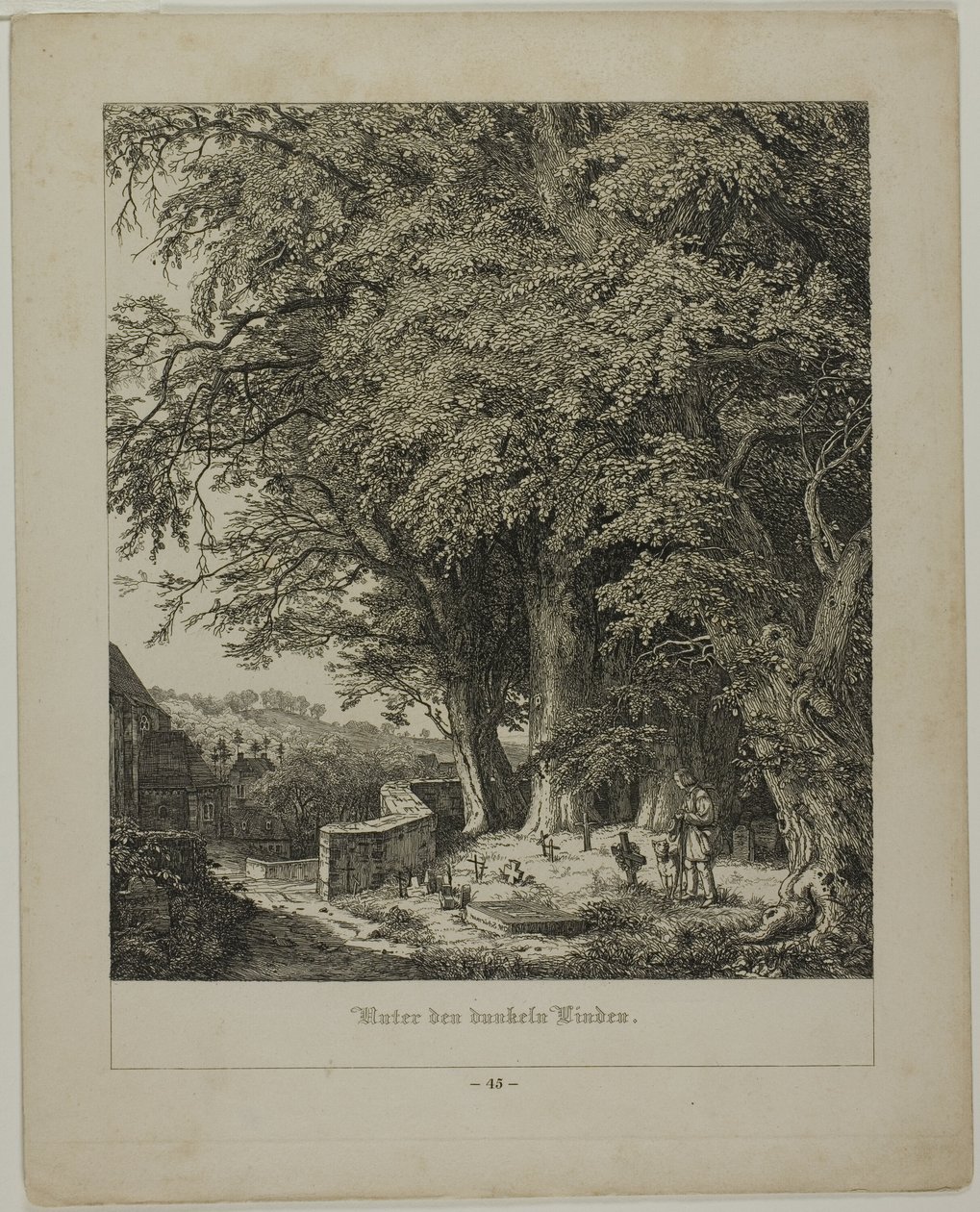 Onder de lommerrijke lindeboom door Johann Wilhelm Schirmer