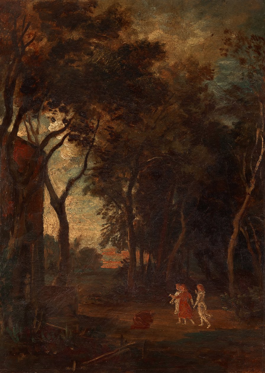 Belofte in het eikenbos van Mamre door Johann Wilhelm Schirmer
