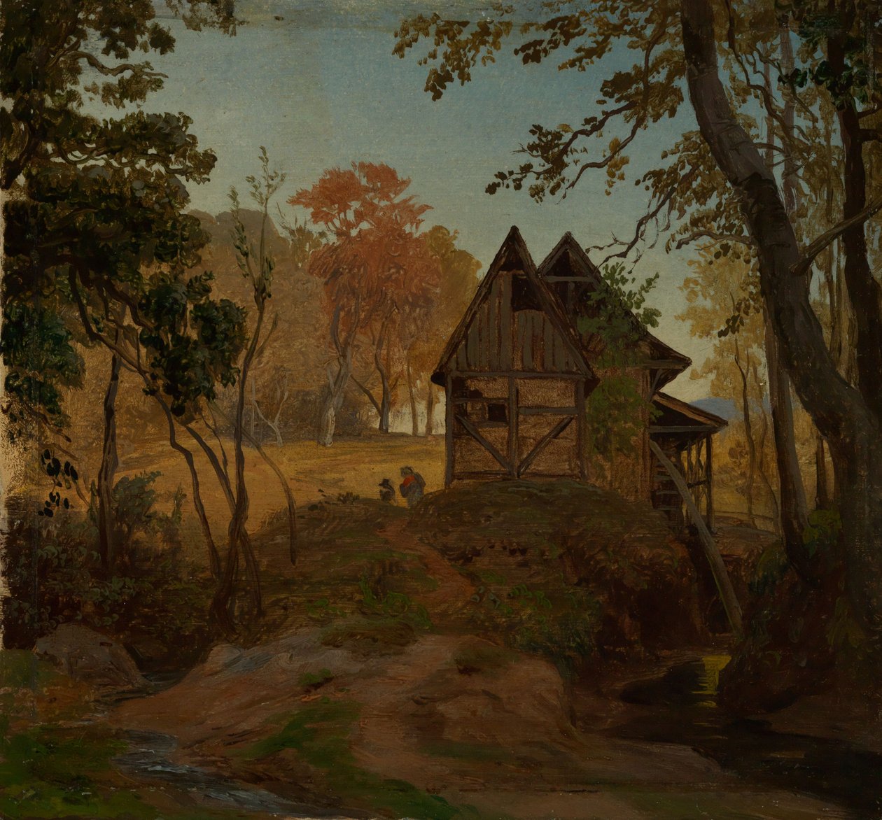 Watermolen door Johann Wilhelm Schirmer