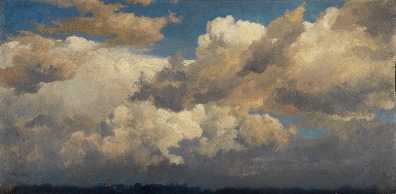 Onderzoek naar wolken door Johann Wilhelm Schirmer