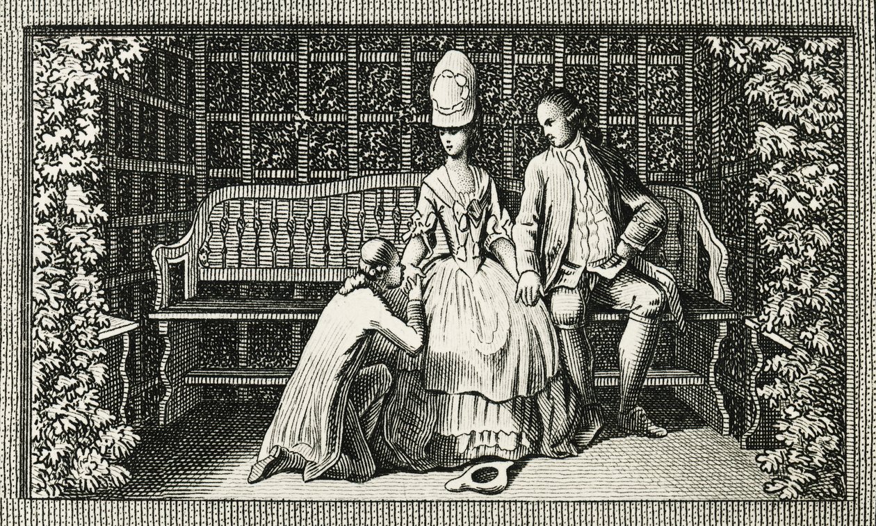 Het lijden van de jonge Werther, gravure geïnspireerd door de roman van Johann Wolfgang von Goethe door Johann Wolfgang von Goethe