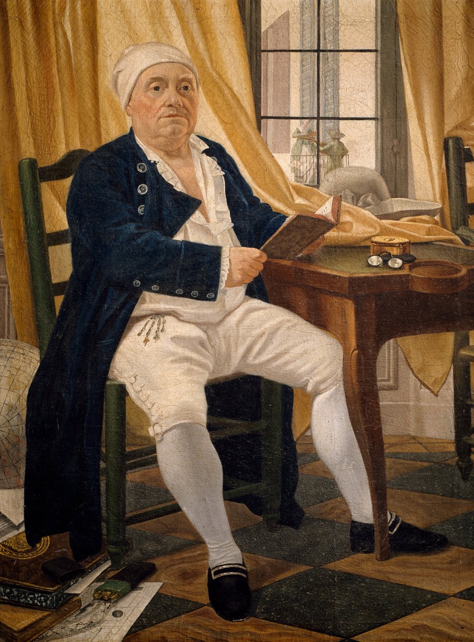 Portret van Ennemond Alexandre Petitot door Johann Zoffany