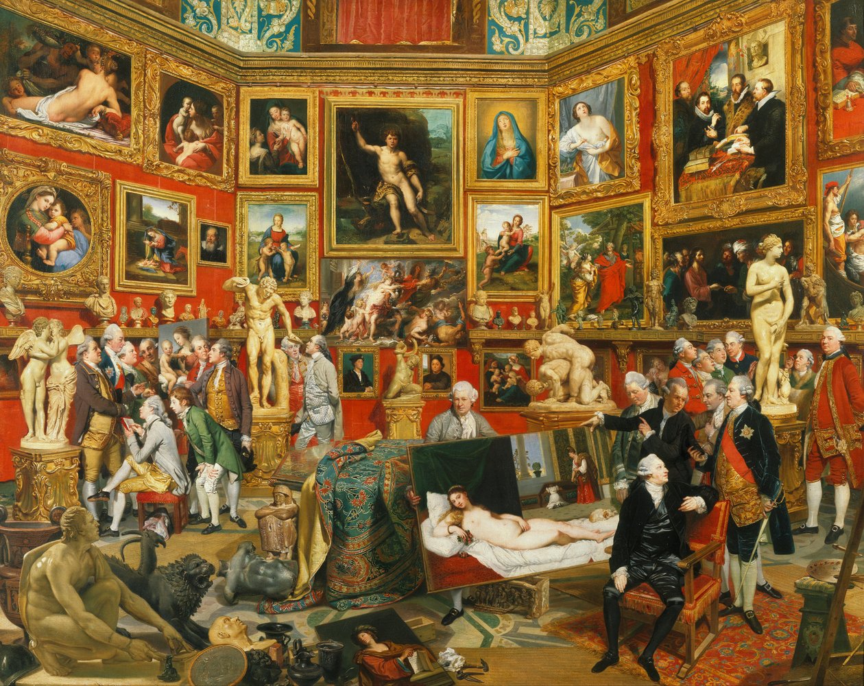 De Tribuna van het Uffizi door Johann Zoffany