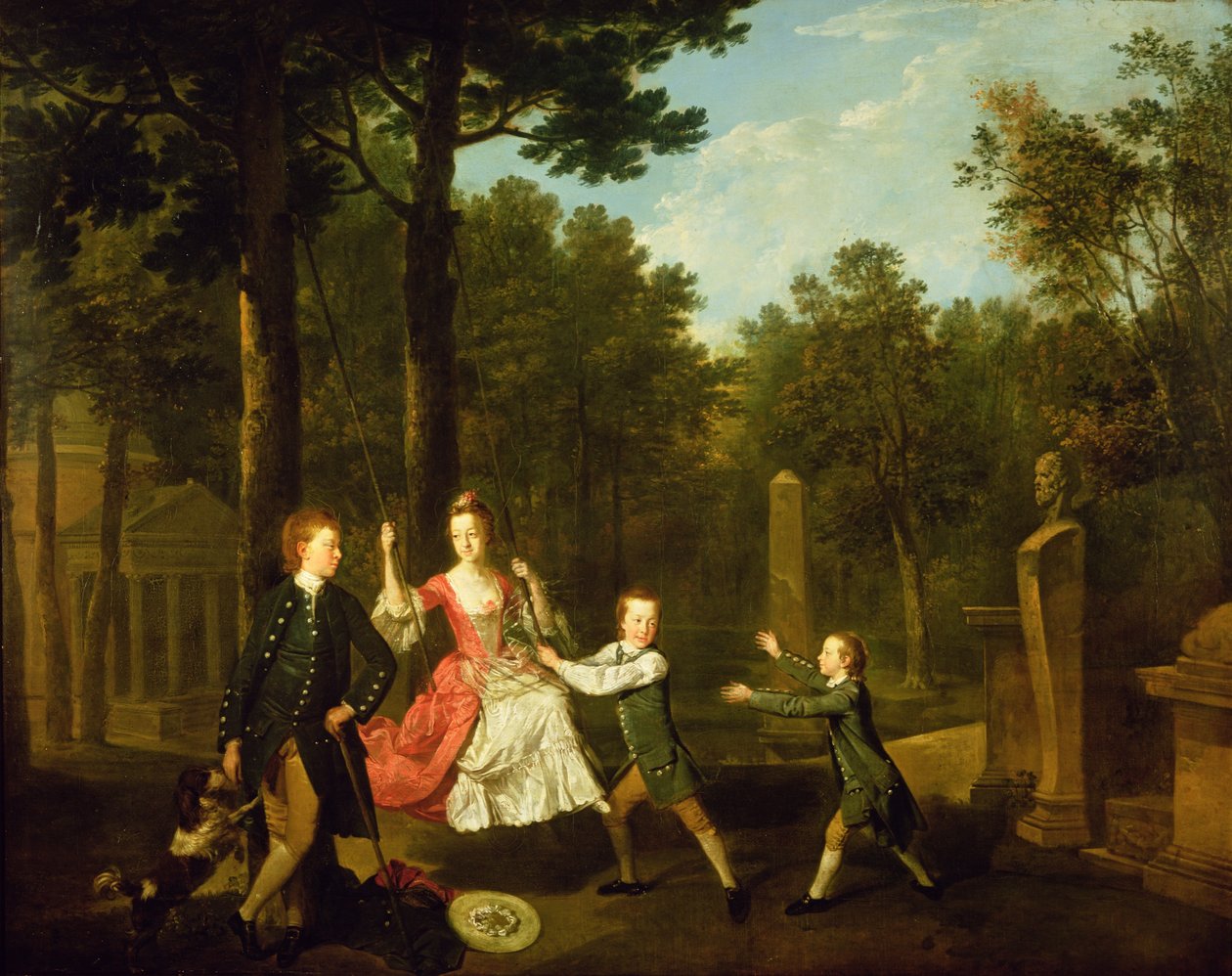 De kinderen van de 4e hertog van Devonshire door Johann Zoffany