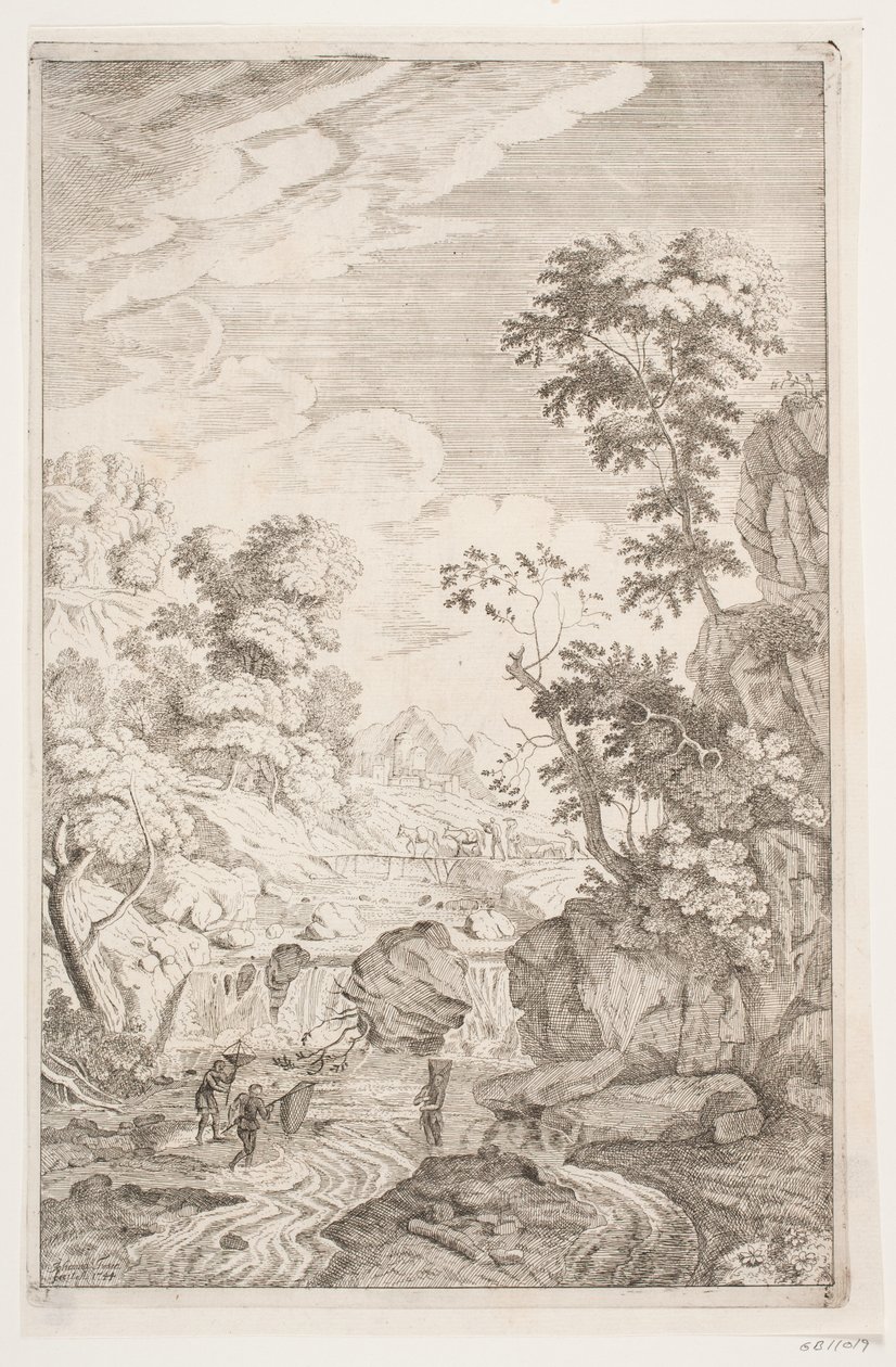 Rotsachtig landschap met waterval door Johanna Fosie