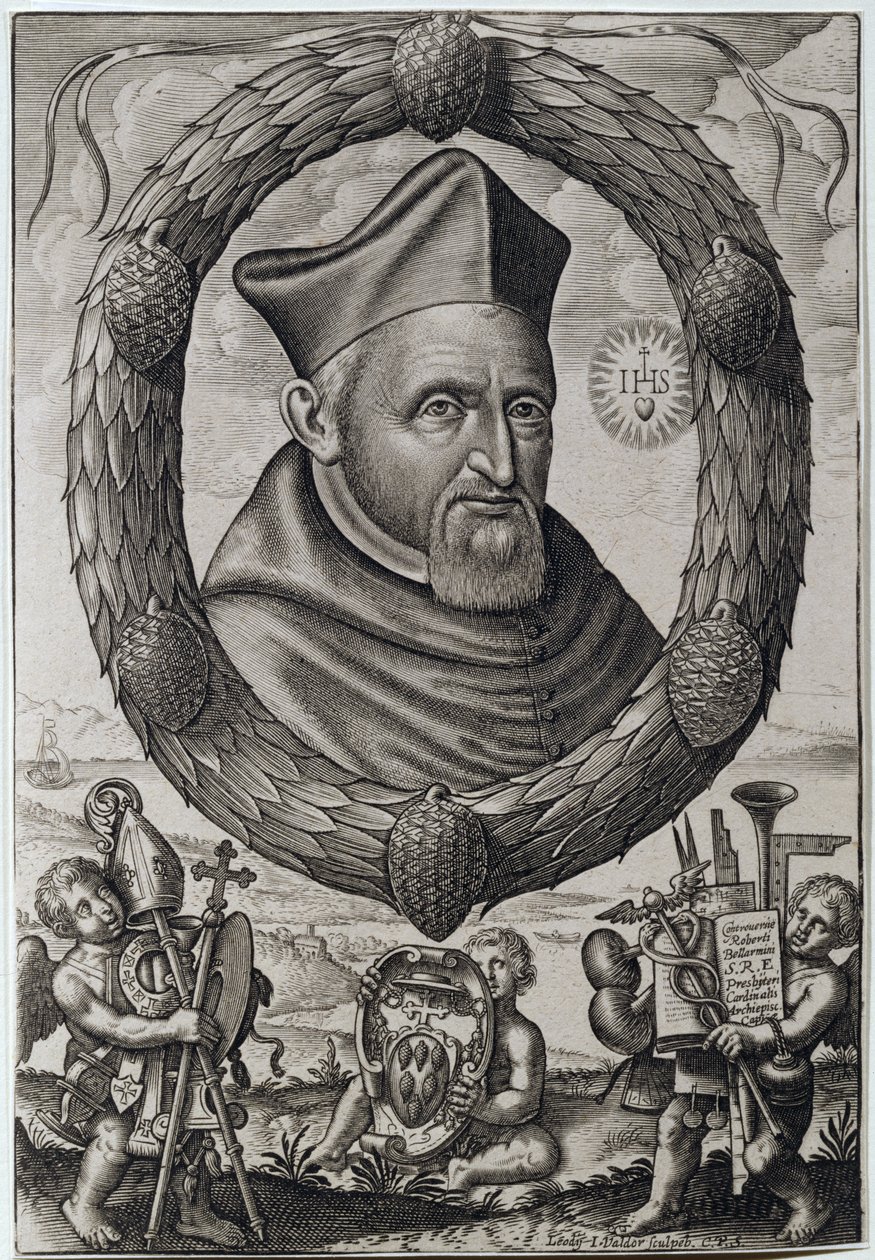 Portret van Roberto Bellarmini, Kardinaal Aartsbisschop van Capua door Johannes Valdor