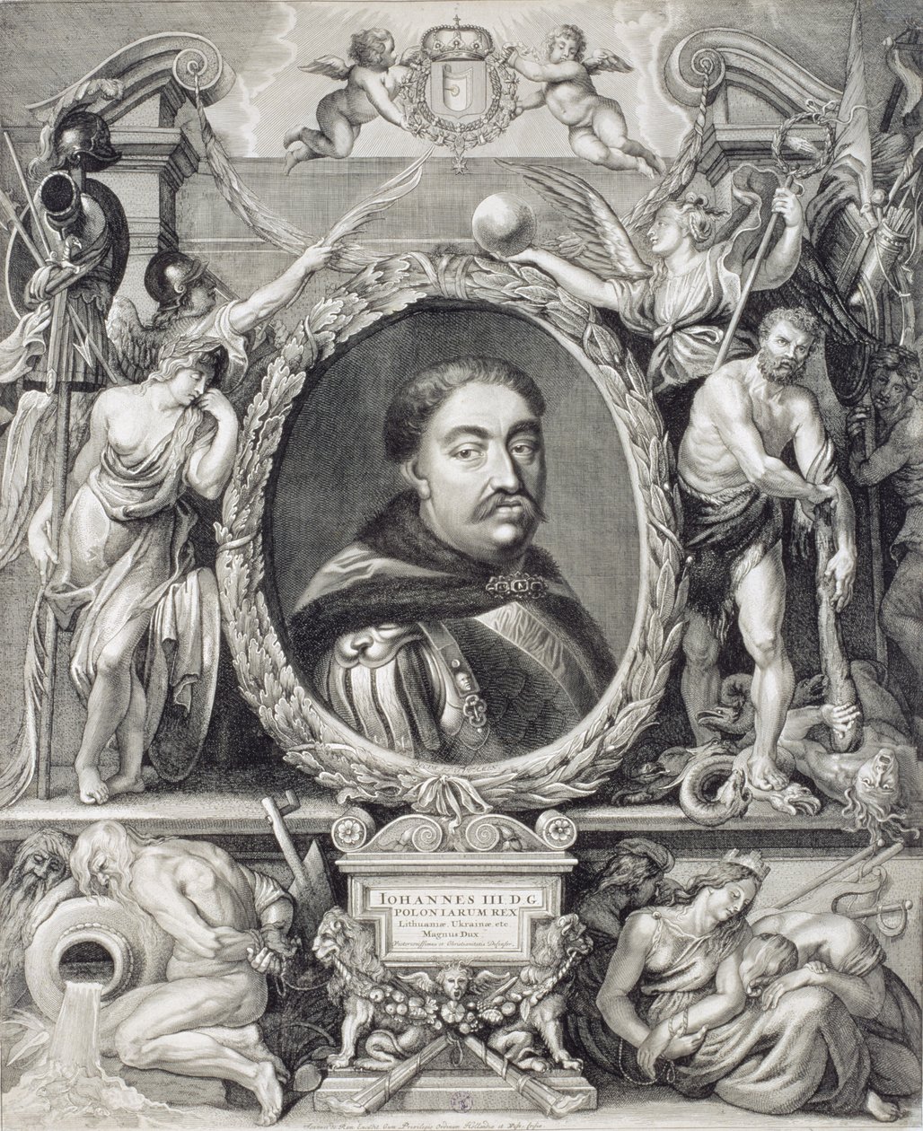 Jan Sobieski III (1624-96) Koning van Polen, 1683 door Johannes de Ram