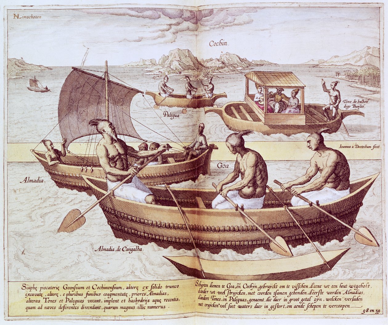 Boten in Goa, illustratie uit 