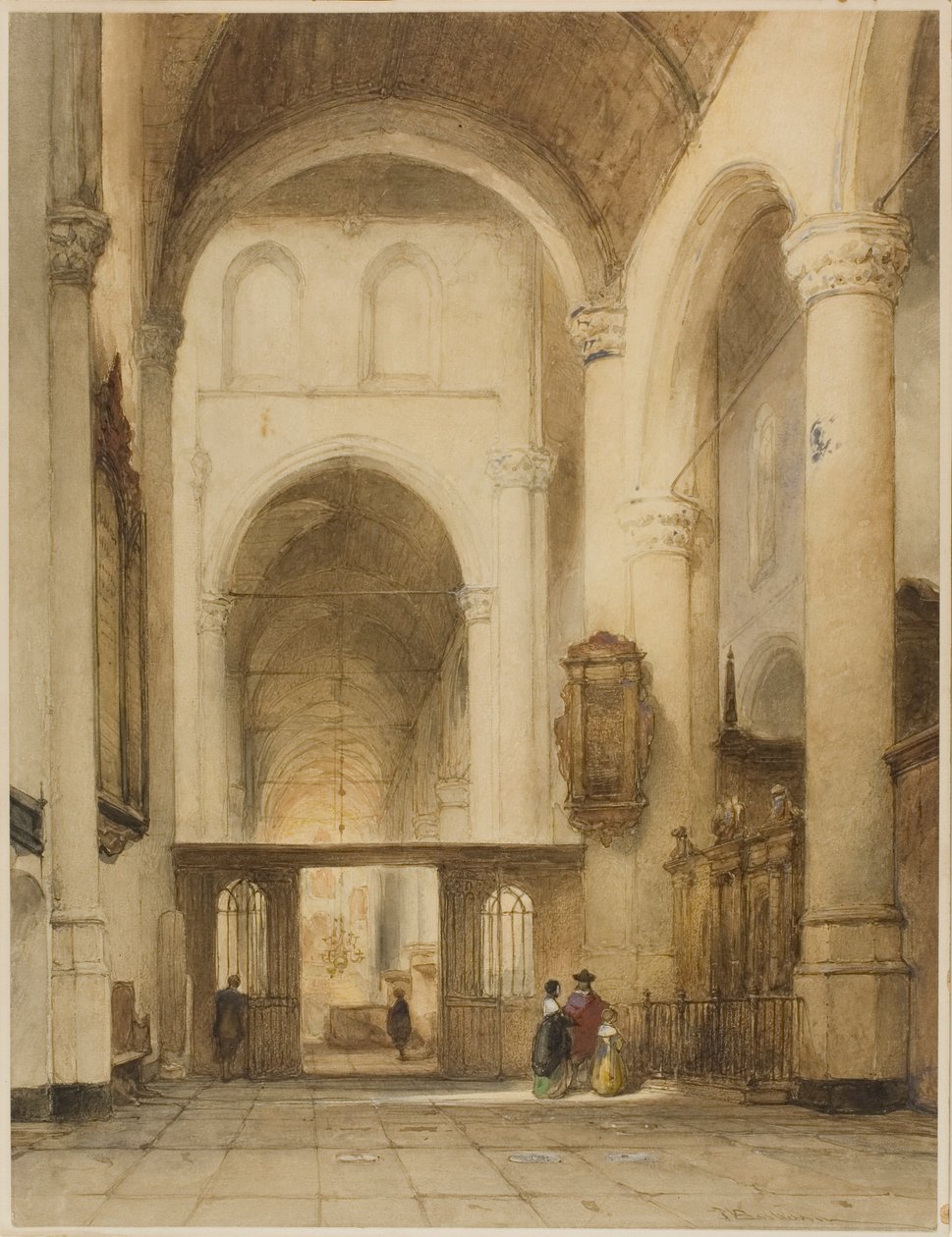 Kerk interieur door Johannes Bosboom