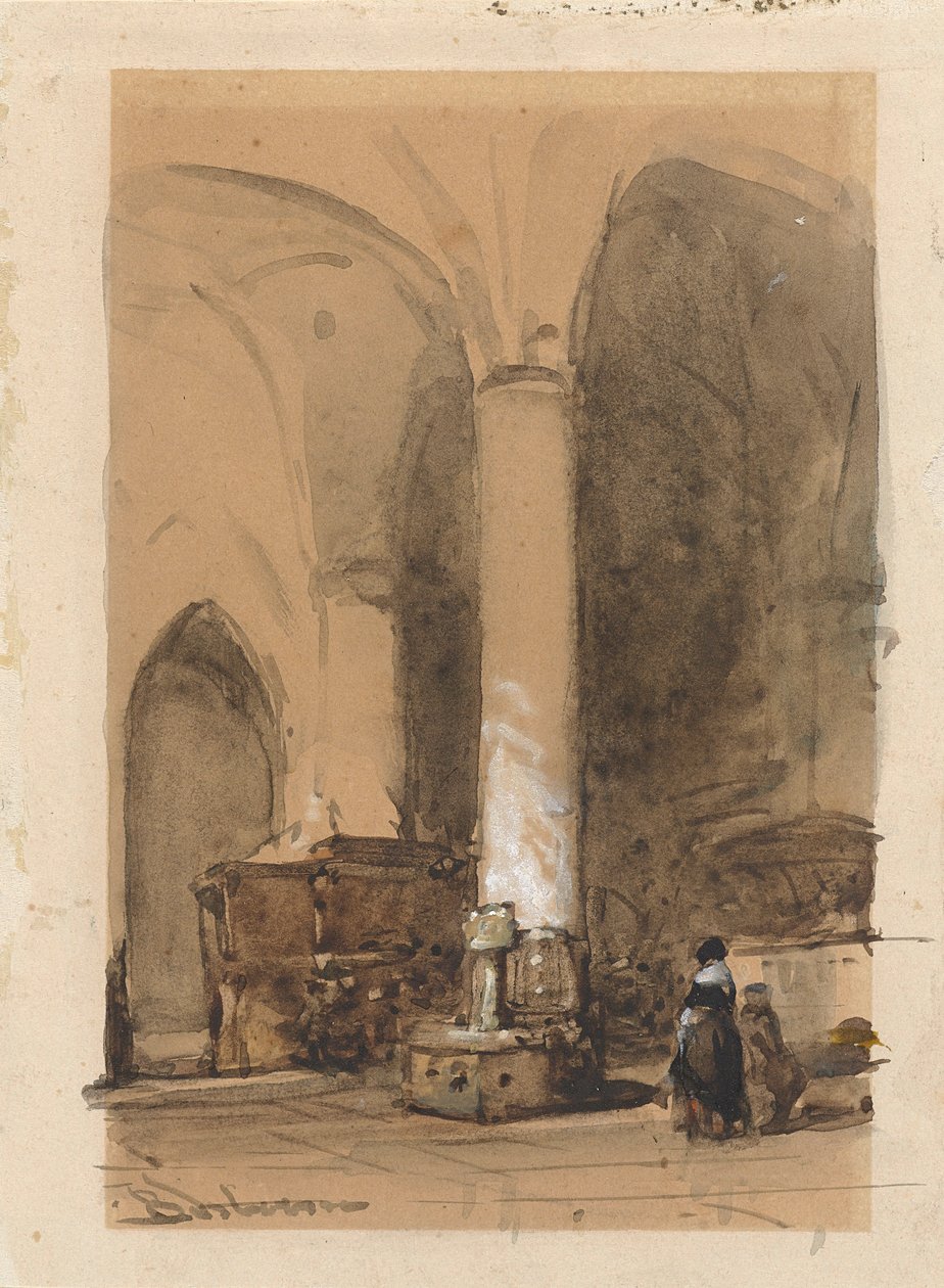 Interieur van de kerk Hattem door Johannes Bosboom