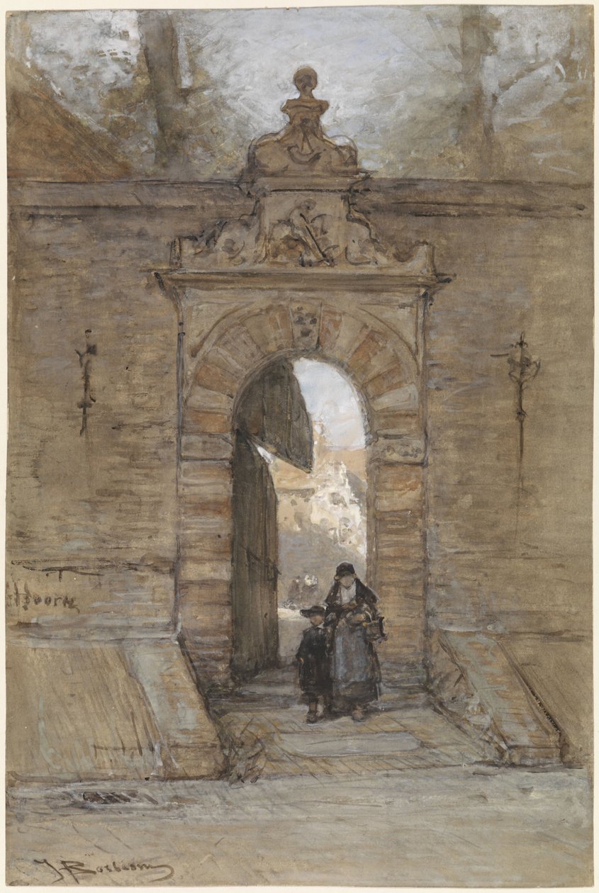 Sint-Jorispoort in het Doelengebouw te Hoorn door Johannes Bosboom