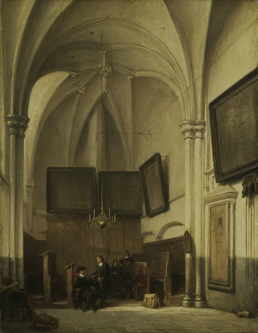 Sacristie van de Sint-Stevenskerk in Nijmegen door Johannes Bosboom