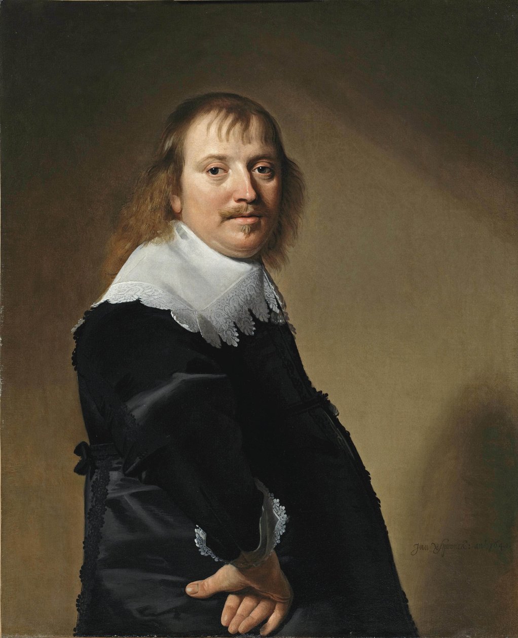 Portret van een man door Johannes Cornelisz Verspronck