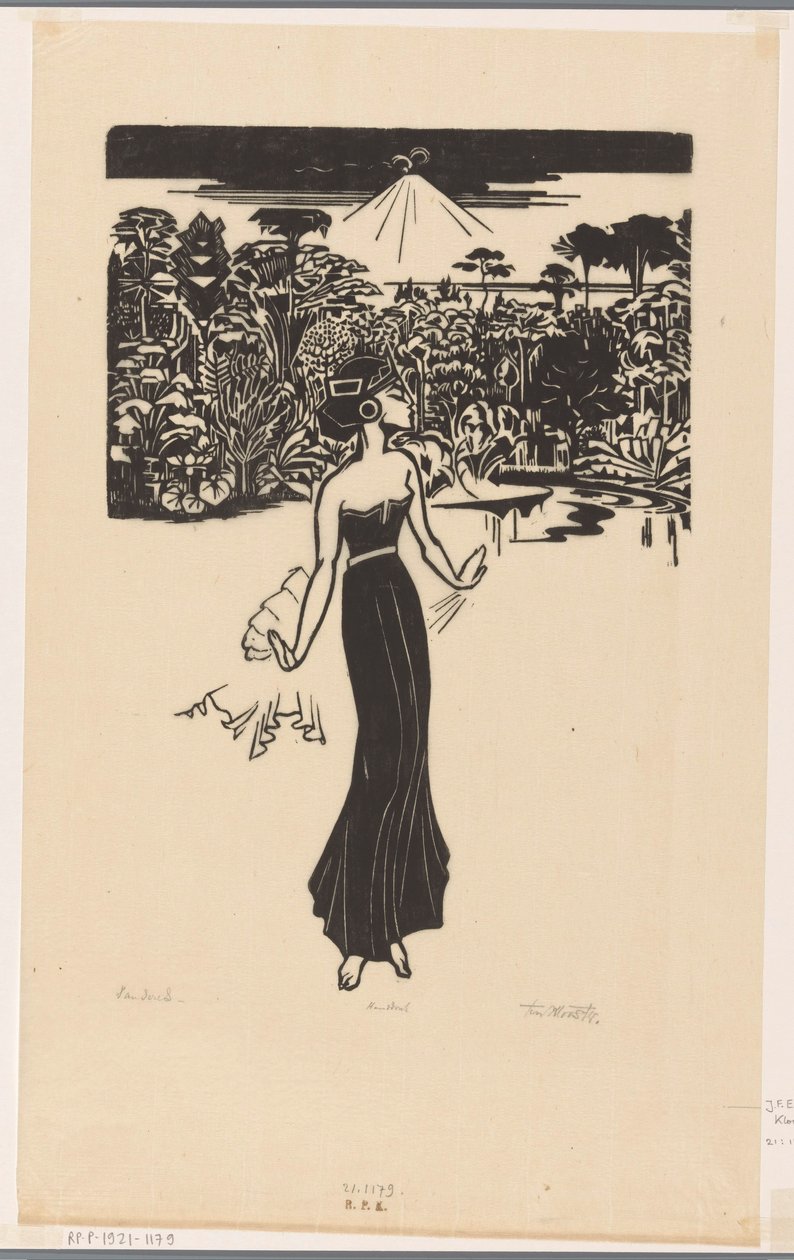 Danseres door Johannes Frederik Engelbert ten Klooster (signed by artist)