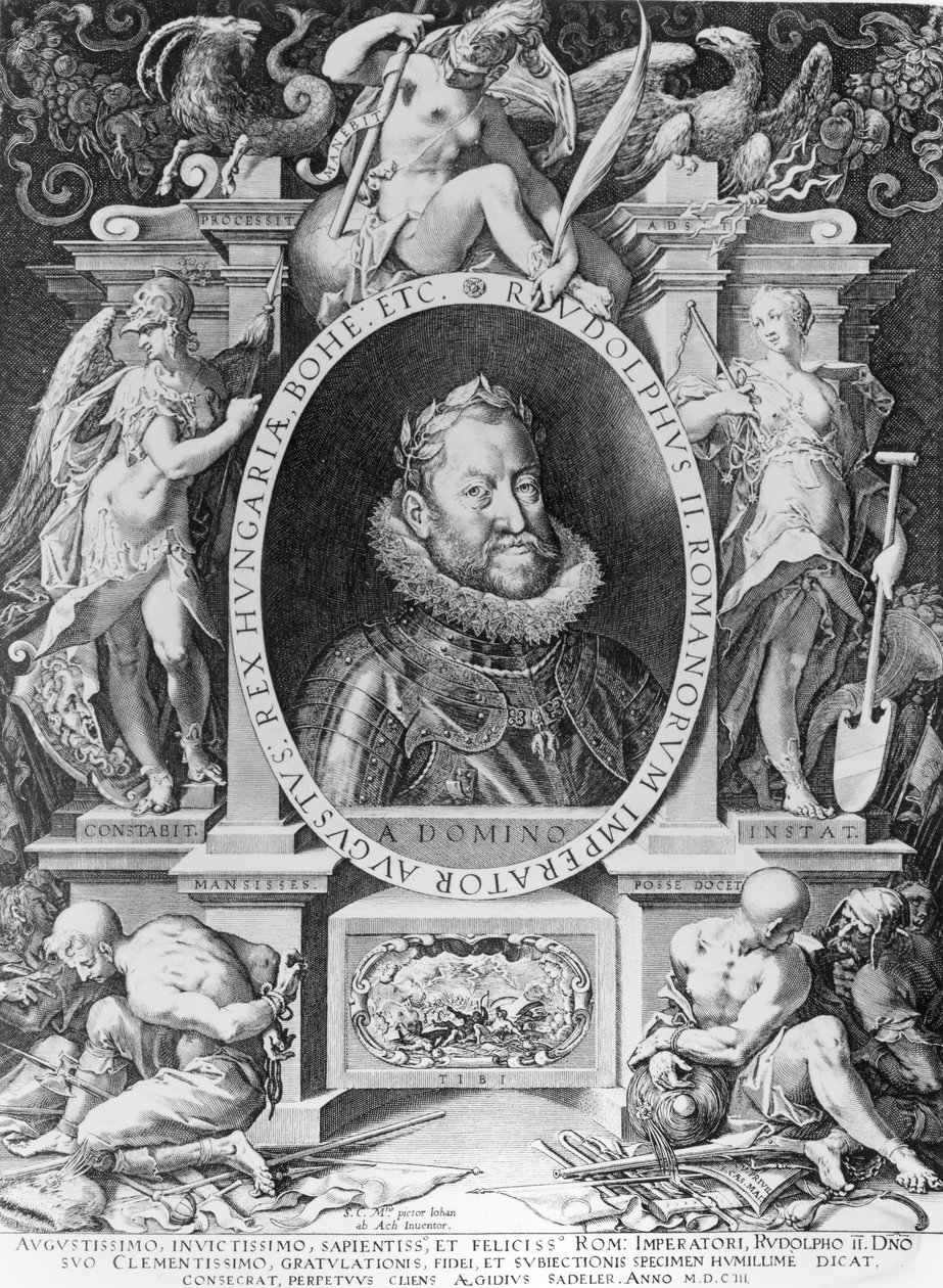 Portret van Rudolph II (1576-1612) door Johannes Hausser von Ach