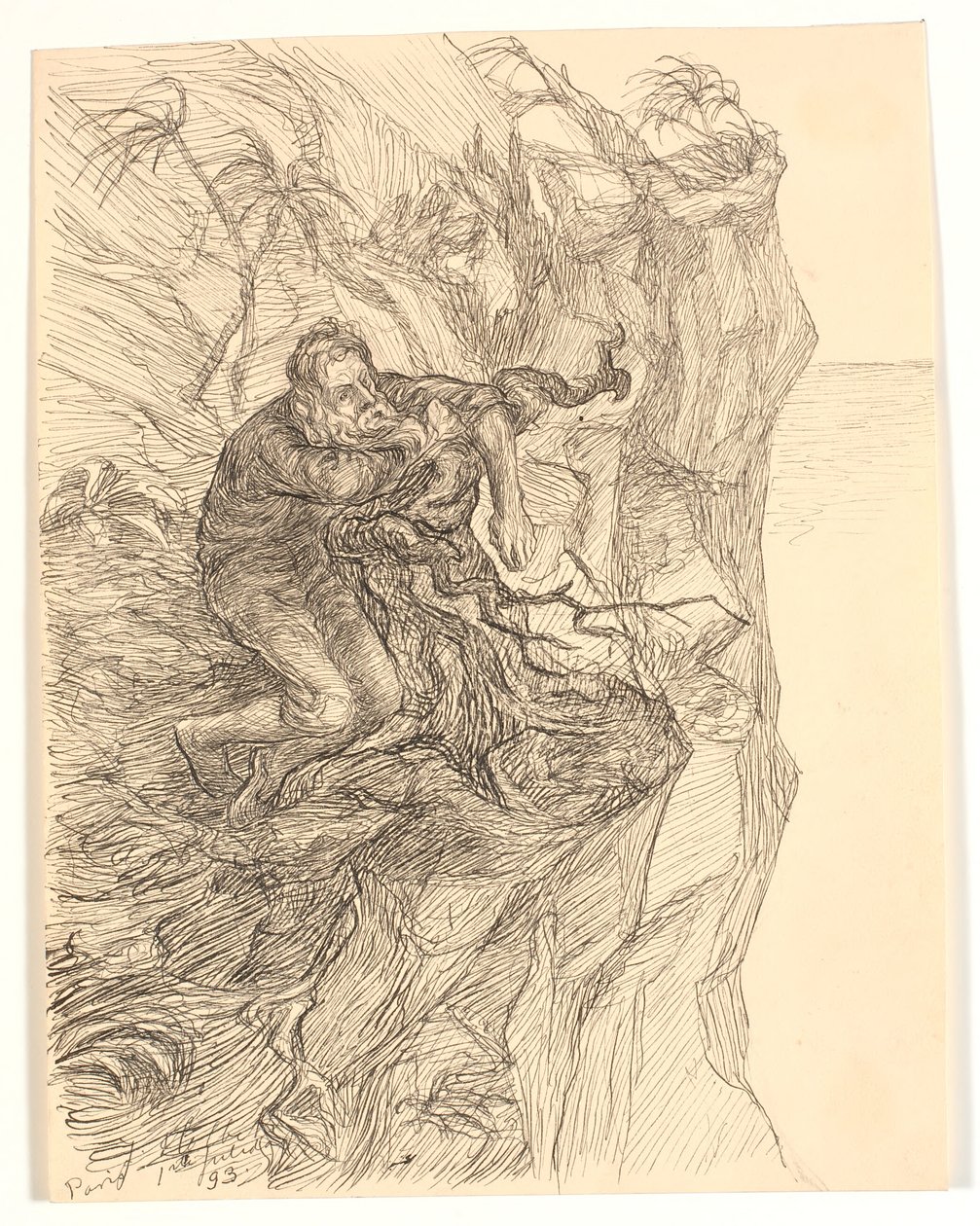 Illustratie bij Alfred Tennyson "Enoch Arden" door Johannes Holbek