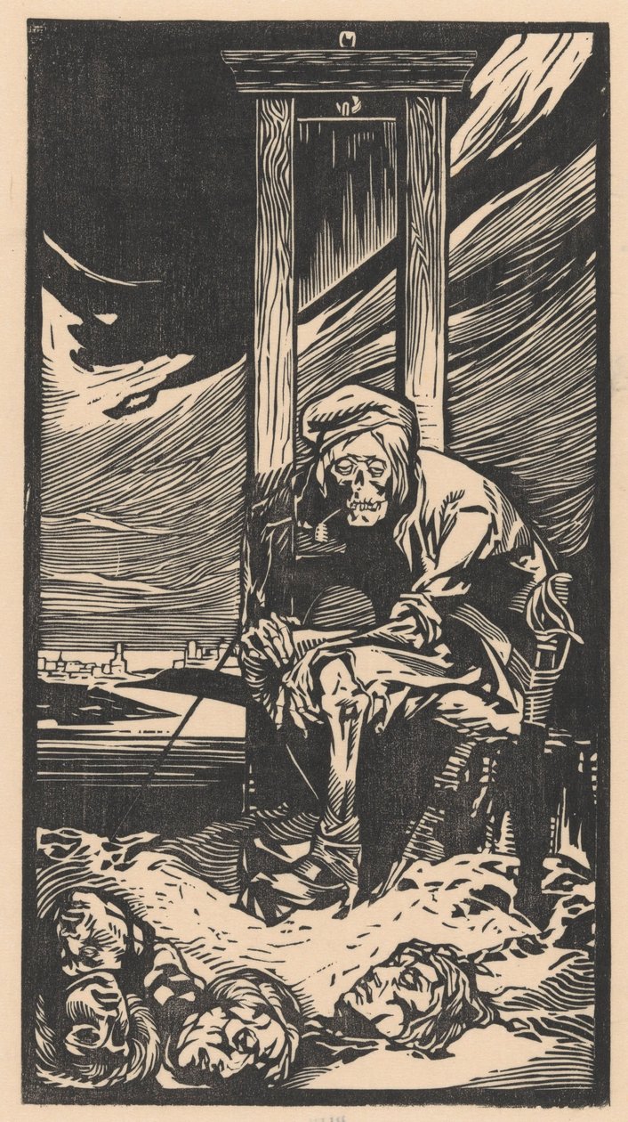 De Dood bij de guillotine door Johannes Josephus Aarts