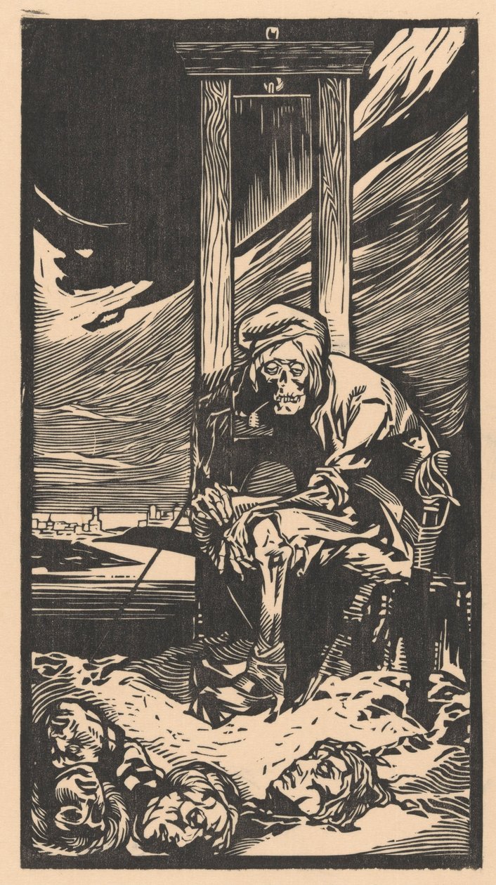 De Dood bij de guillotine door Johannes Josephus Aarts