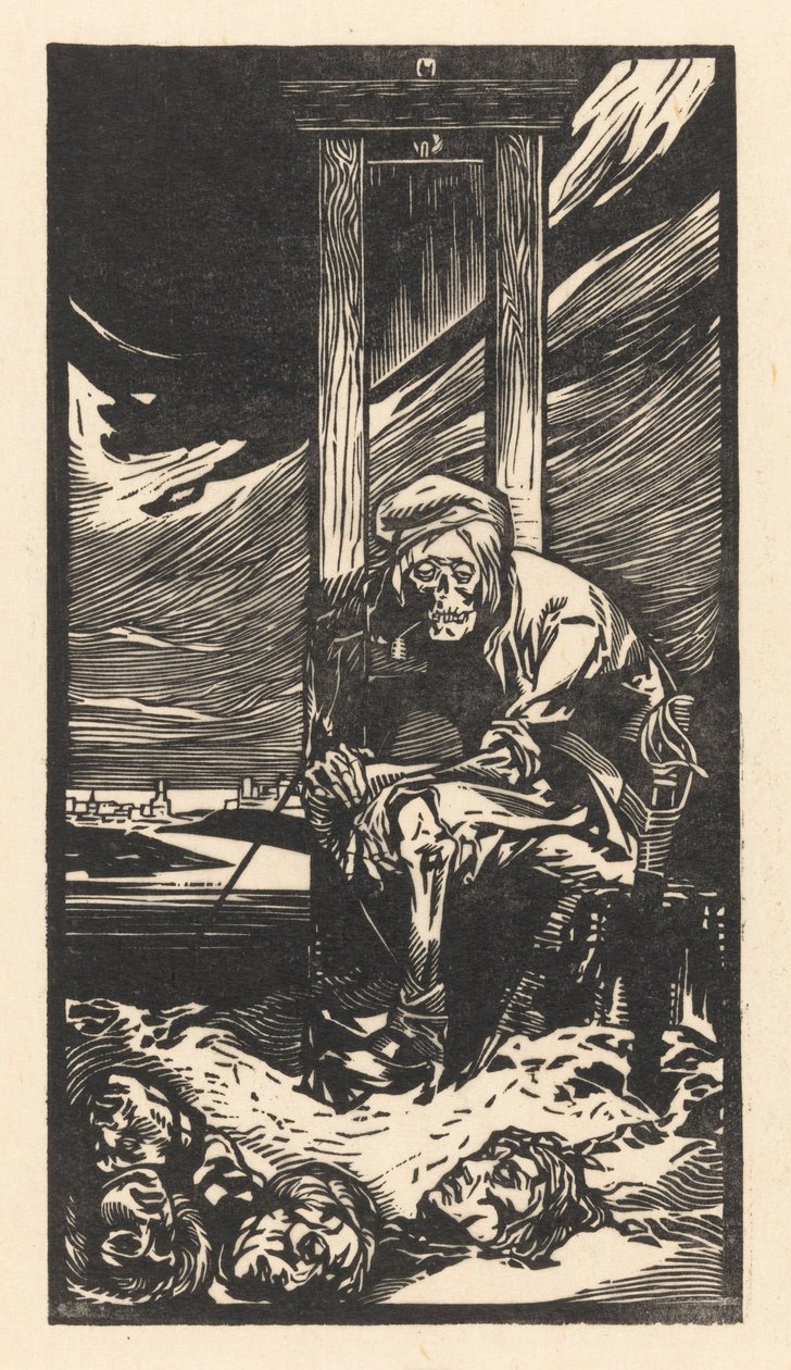 De Dood bij de guillotine door Johannes Josephus Aarts