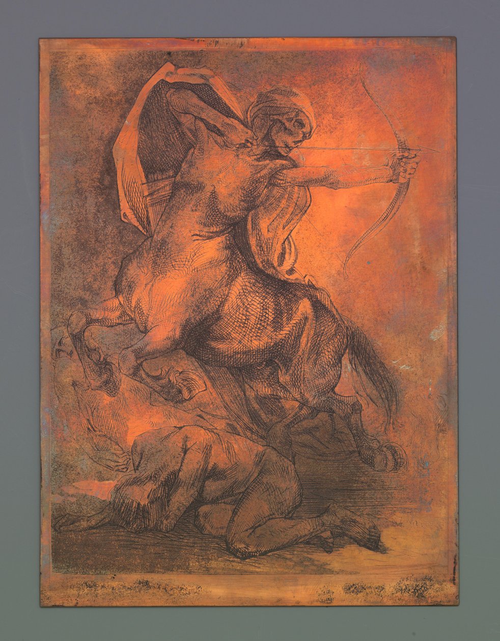 De dood als centaur met pijl en boog door Johannes Josephus Aarts
