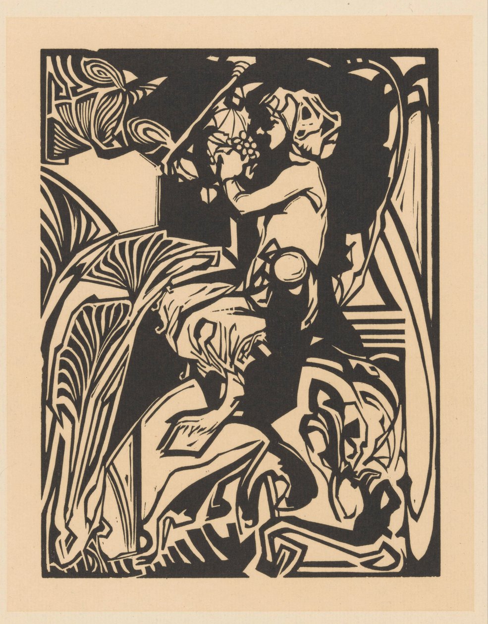 Sater met druiventros door Johannes Josephus Aarts