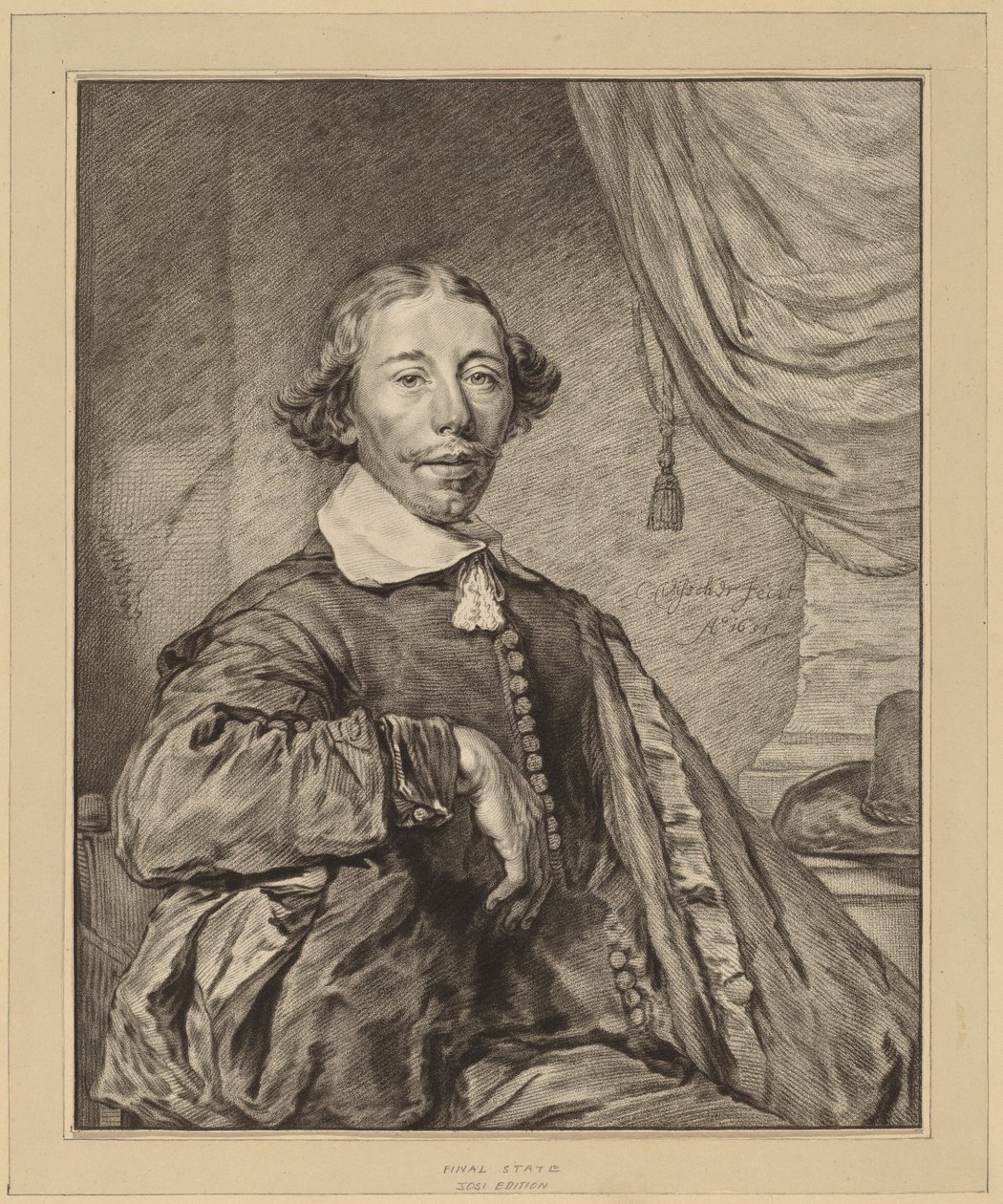 Portret van een Zittende Man, 1771 door Johannes Kornlein