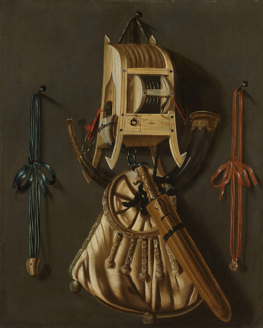 Stilleven met Jachtgerei door Johannes Leemans