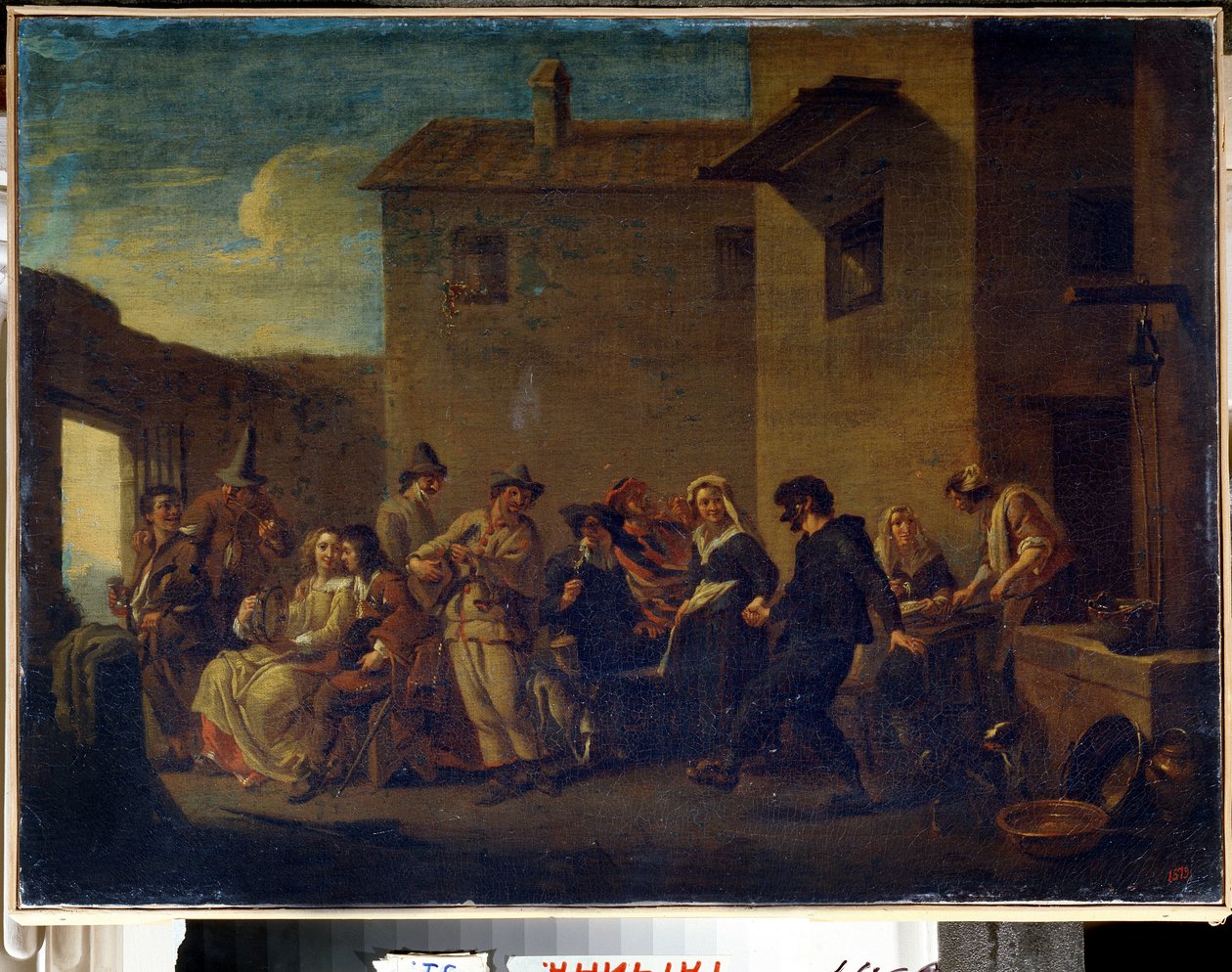 Carnaval van Venetië door Johannes Lingelbach