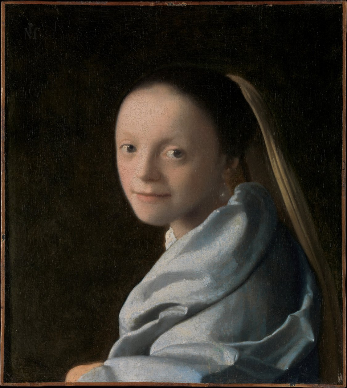 Studie einer jungen Frau door Johannes Vermeer