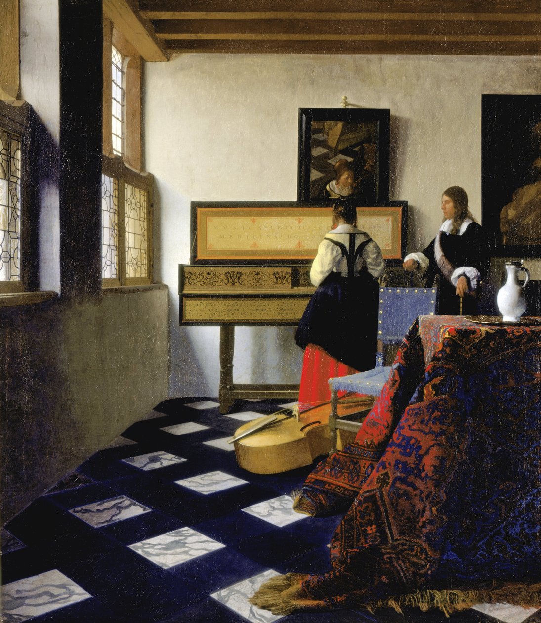Die Musikstunde door Johannes Vermeer