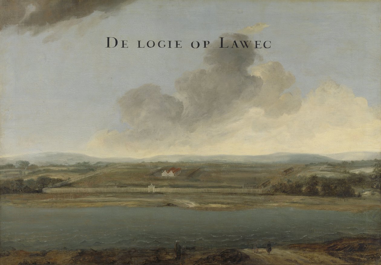 Twee gezichten op handelsposten van de Nederlandse Oost-Indische Compagnie: Lawec in Cambodja en Banda in de Zuidelijke Molukken door Johannes Vinckboons (attributed to)