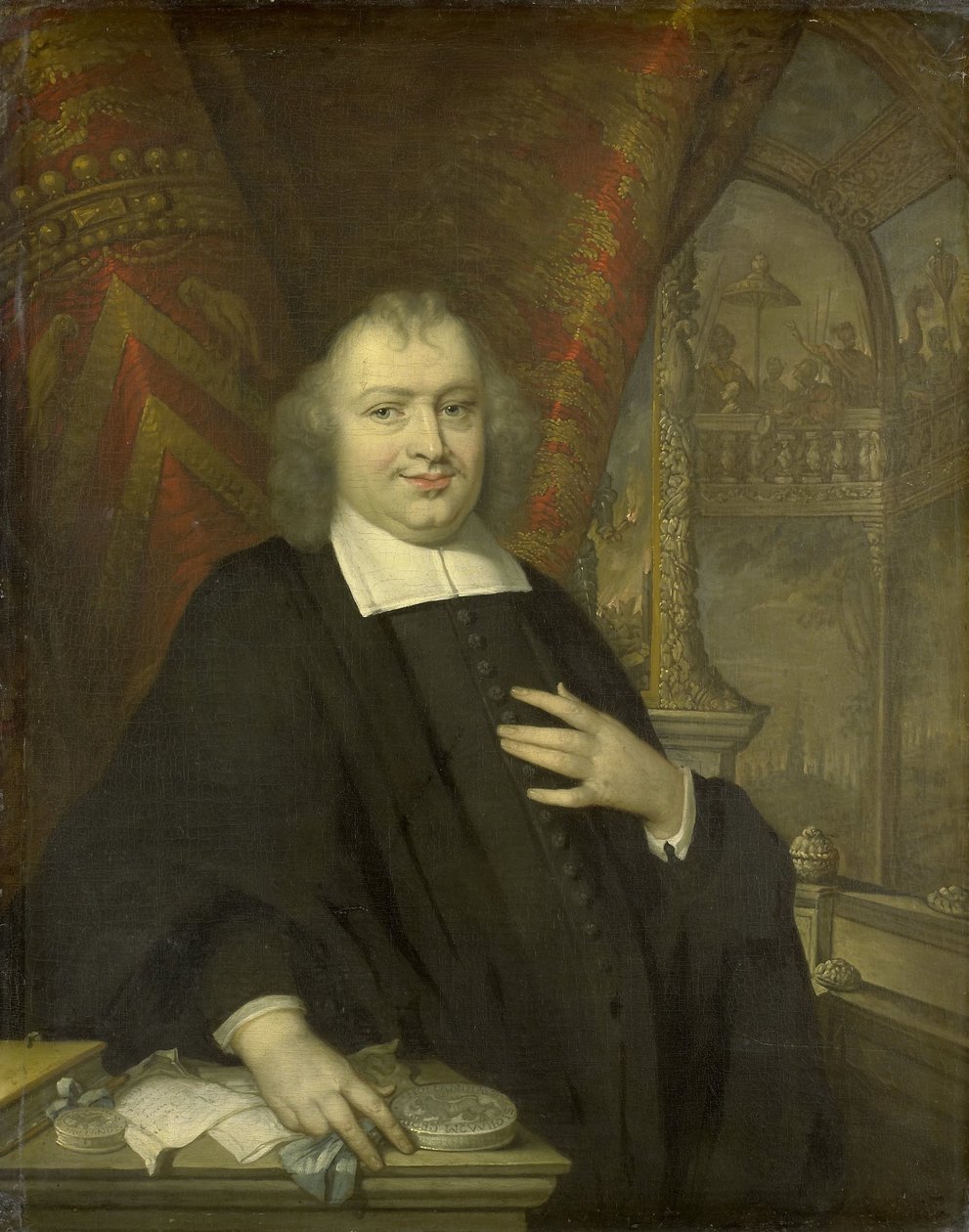 Portret van Gaspar Fagel, raadspensionaris van Holland na 1672 door Johannes Vollevens (I) (copy after)