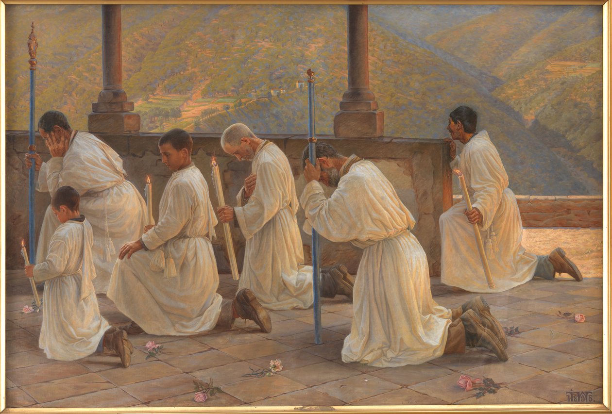 Gebed om regen. Processie in de Apennijnen door Johannes Wilhjelm