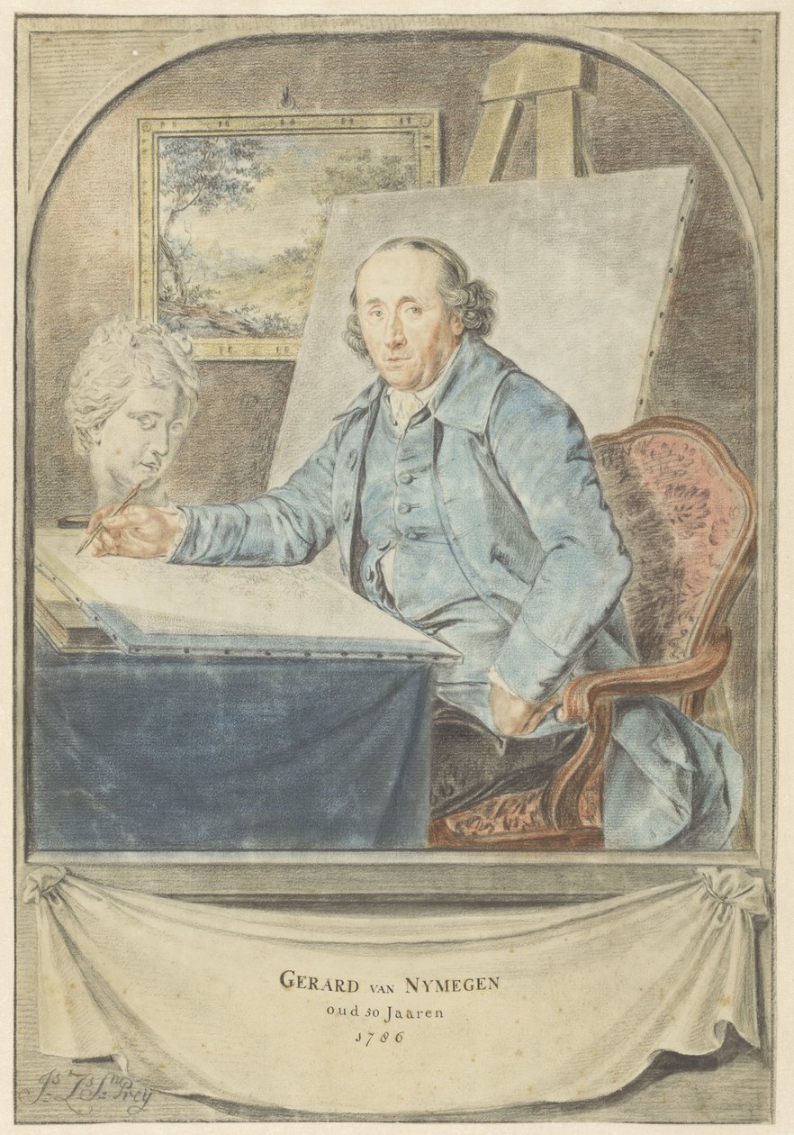 Portret van Gerard van Nijmegen door Johannes Zacharias Simon Prey