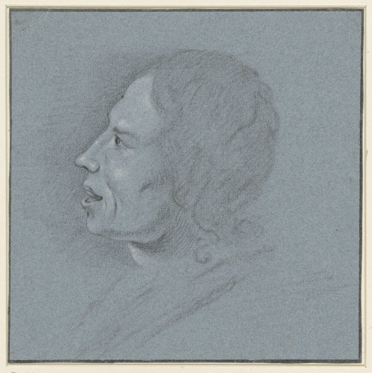Zelfportret van tekenaar Johannes Ziesenis door Johannes Ziesenis